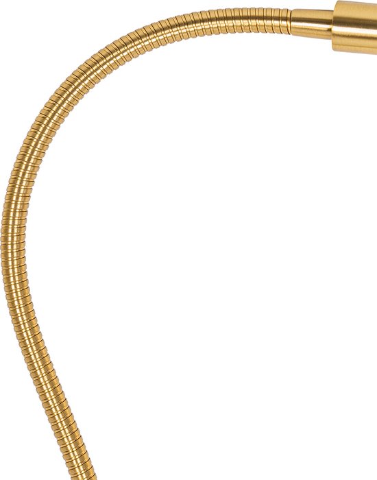 QAZQA lionard - Lampe de table LED moderne à intensité variable avec variateur - 1 lumière - H 45,5 cm - Or/ laiton - Salon | Chambre à coucher | Cuisine