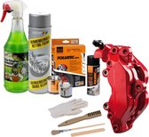 Kit peinture étriers de frein Foliatec - Racing Rosso - 3 composants - Incluant nettoyant frein + jante