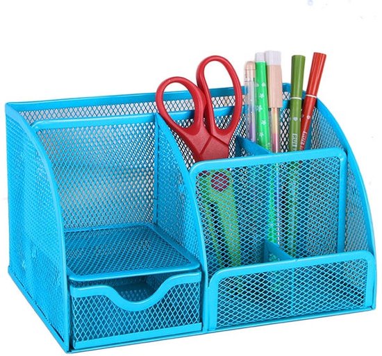 Pennenbak 6 Vakken 1 Schuiflade Pennenhouder Desk Buro Bureau