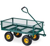 Relaxdays bolderkar luchtbanden - 200 kg - transportkar - tuinkar - bolderwagen camping