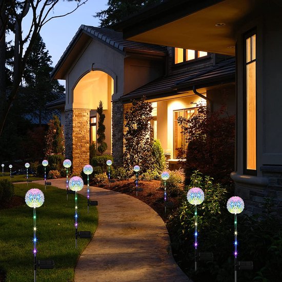 Lampes solaires pour jardin extérieur, lot de 4 lampes solaires décoration  de jardin