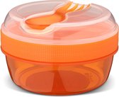 Carl Oscar N'Ice Cup / plateau snack avec élément réfrigérant et couverts - orange