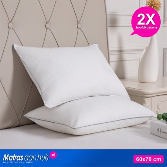 MAH - Hoofdkussen - SET van 2 stuks Hotel Hoofdkussens | 60x70 cm | Hoofdkussens Slaapkamer | ÖKO-Tex gecerticifeerd | Orthopedisch | Ergonomisch