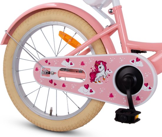 SJOEF Dolly Meisjesfiets 12 inch - 2-4 Jaar - Unicorn - Roze