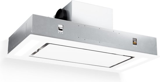 Klarstein Remy Plafondkap - Plafond- Of Onderbouwkap - 90 cm - EEK A - Luchtafvoer: 619 M³/H - 230 W - Touch Bediening Display - 3 Standen - LED-Verlichting: 2 X 5 W - Wit