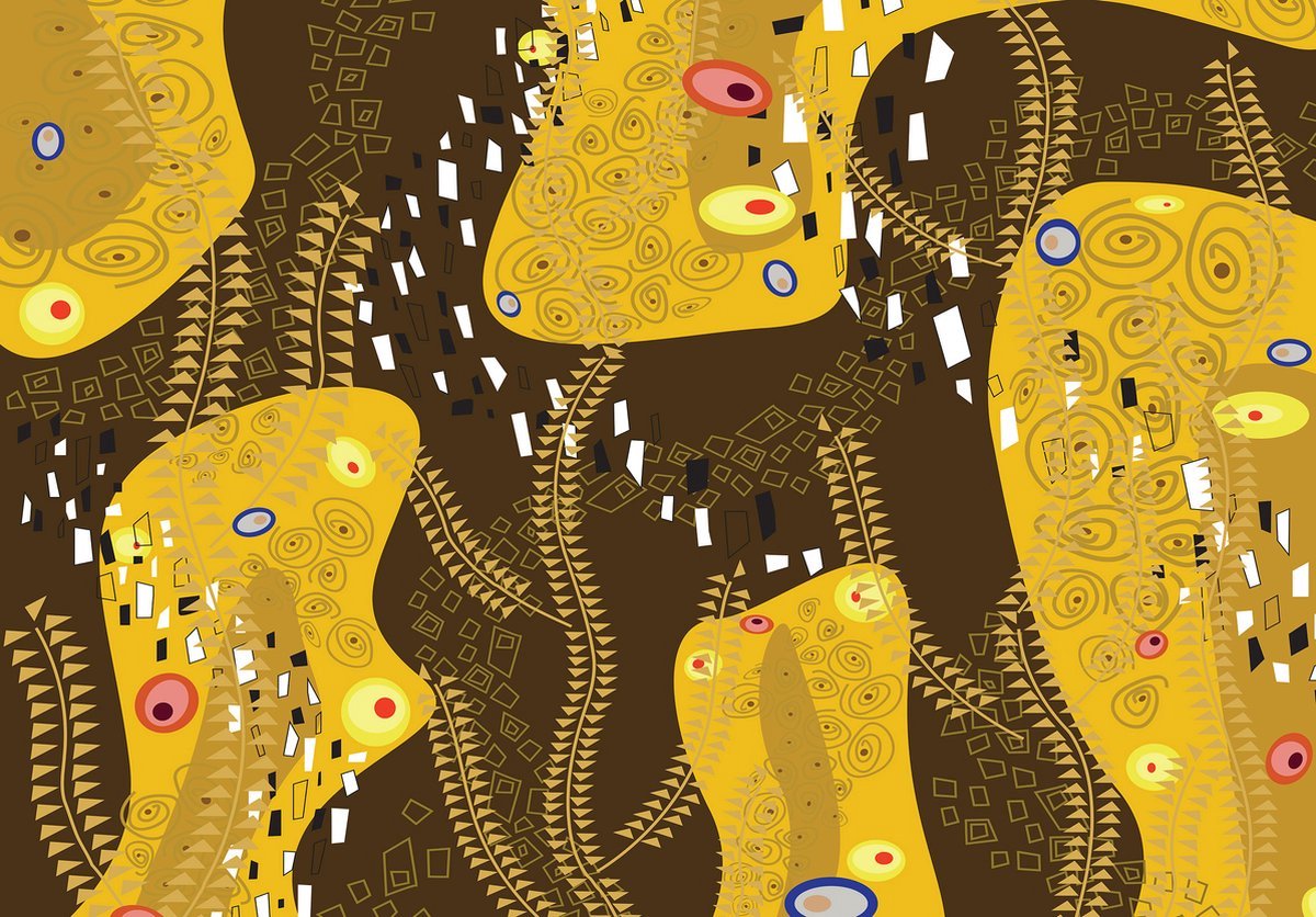 Fotobehang - Vlies Behang - Abstractie - Kunst - 416 x 290 cm
