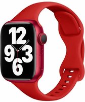 By Qubix Sportbandje Slim Fit - Rood - Geschikt voor Apple Watch 42mm - 44mm - 45mm - Ultra - 49mm - Compatible Apple watch bandje - smartwatch bandje