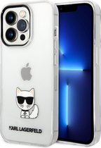 Karl Lagerfeld iPhone 14 Pro TPU Backcover - Choupette - Transparant