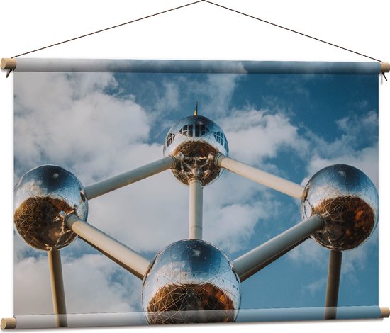 Textielposter - Atomium in Brussel, België - 90x60 cm Foto op Textiel
