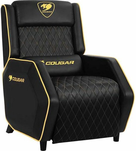 COUGAR Gaming RANGER Royal, PC-gamestoel, Gecapitonneerde zitting, Universeel, Zwart, Geel, PVC, Zwart, Grijs