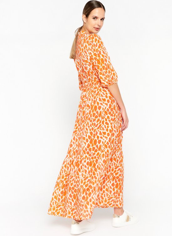 LolaLiza Maxi-jurk met luipaardprint - Orange - Maat 36 | bol.com