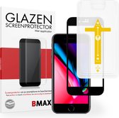 BMAX Screenprotector geschikt voor iPhone 8 met applicator - Full Cover gehard glas - Tempered glas - Apple screenprotectors - Telefoonglaasje - Beschermglas - Glasplaatje - Screensaver - Screen protector - Case friendly - Zwart
