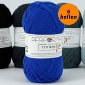 Cotton eight haakkatoen helder blauw (1270) - 5 bollen van 1 kleur