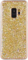 Gouden glitter (sequin). samsung galaxy S9 flex hoesje