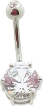Aramat jewels ® - Navelpiercing met strass steen kristal