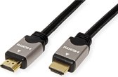 Câble HDMI High Speed avec Ethernet, noir/argent, 1,5 m