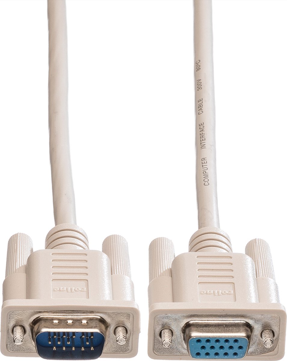 ROLINE VGA kabel HD15 M/F, 6 m