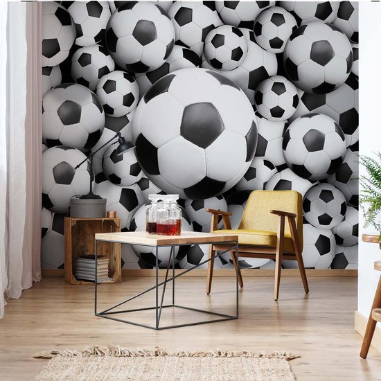 Fotobehang Footballs | XL - 208cm x 146cm | 130g/m2 Vlies