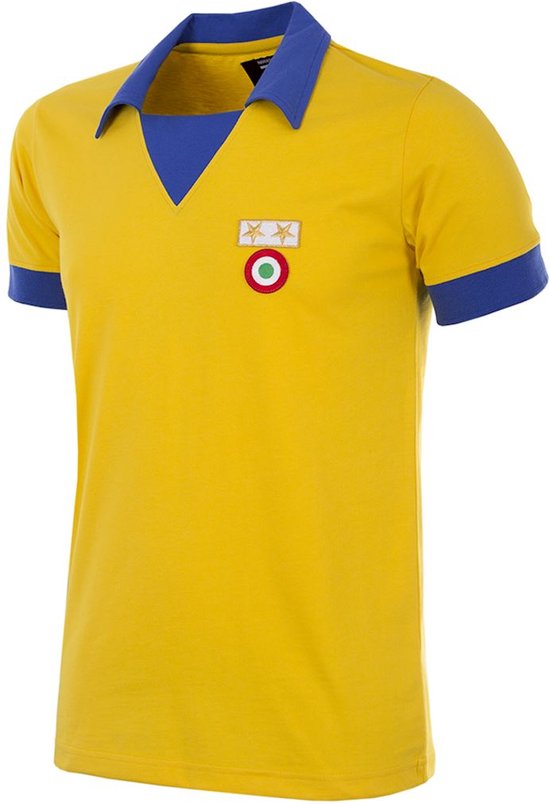 COPA - Juventus FC 1983 - 84 Away Coppa delle Coppe UEFA Retro Voetbal Shirt - L - Geel