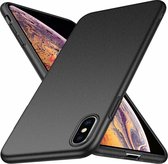 Ultra thin geschikt voor Apple iPhone Xs Max case + gratis glazen Screenprotector - zwart