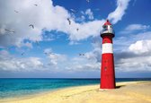 Fotobehang Lighthouse Beach | XXXL - 416cm x 254cm | 130g/m2 Vlies