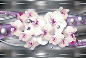 Fotobehang Flowers Floral Art | XL - 208cm x 146cm | 130g/m2 Vlies