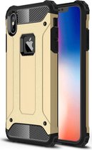 Apple IPhone XS Max Hoesje Shock Proof Hybride Back Cover Goud