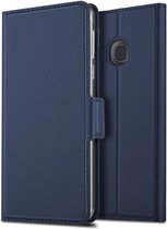 Samsung Galaxy A40 Premium Hoesje met Kaarthouder Blauw