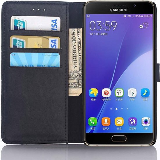 Portemonnee Hoesje Zwart Geschikt voor Samsung Galaxy A5 -2016