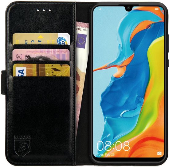 Rosso Element Huawei P30 Lite Case Book Cover Noir