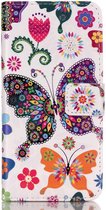 Apple iPhone 5/5s/SE Portemonnee Hoesje met Vlinder Print