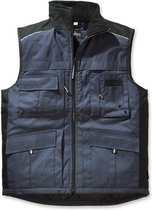 Thermo vest met nierbescherming blauw-zwart maat L