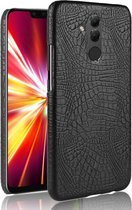 Huawei Mate 20 Lite Hoesje met Krokodil Textuur Zwart