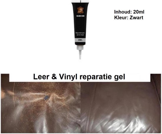 Reparatie van leer, reparatie van lederen krassen, met penselen voor