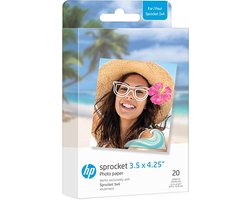 HP Sprocket Instant Printpapier - 20-Pack - Geschikt voor enkel de 3x4 Printer - 89 × 108 mm