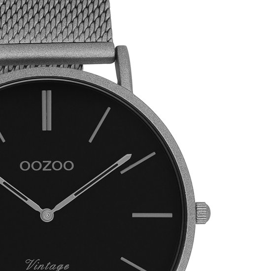 Montre OOZOO Vintage Titane / Noir (40 mm) - Gris
