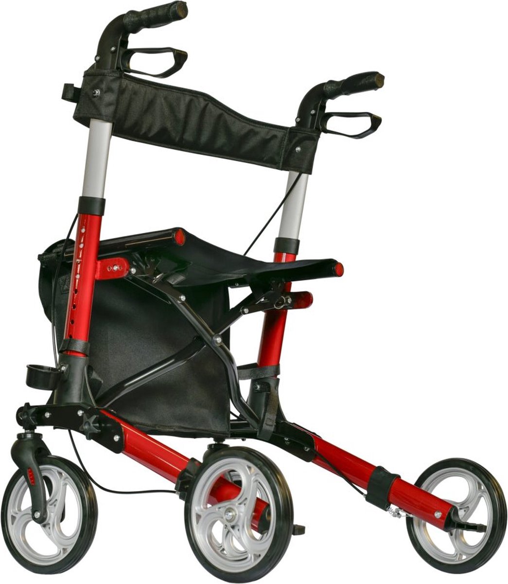 2020 Lichtgewicht Rollator 3.0, dubbel opvouwbaar (FireRed)