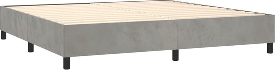 vidaXL-Boxspring-met-matras-en-LED-fluweel-lichtgrijs-200x200-cm