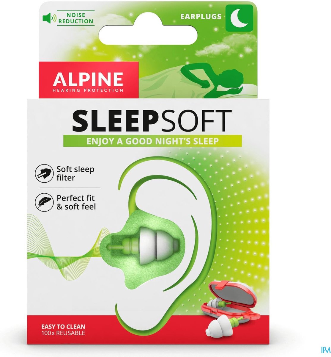 Alpine SleepSoft - Geluiddempende oordoppen voor slapen - Dempt snurkgeluid  - SNR 25... | bol.com