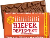 Tony's Chocolonely Verjaardag Chocolade Reep Melk Karamel Zeezout - Zeg 't met een reep "Hieperdepieper" - Verjaardagscadeau - 180 Gram