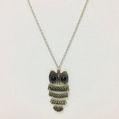 Fashionidea - Mooie zilverkleurige uilen ketting de Necklace Owl Silver