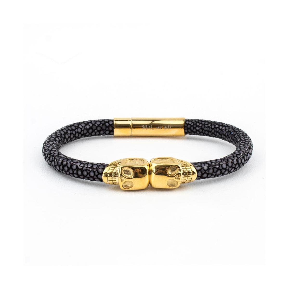 Black and Gold - Bracelets - Twinskull Gold Stingray Bracelet | Black