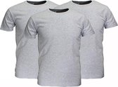 Fruit Of The Loom Blanco Katoenen T-Shirts 3 stuks pakket Grijs Gemeleerd, Maat:  164