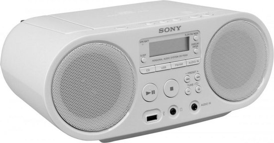 Basistheorie Keelholte verbrand Sony ZS-PS50 - Radio/CD-speler - Wit | bol.com