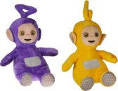 Teletubbies pluche speelgoed set knuffel Tinky Winky en Laa Laa 30 cm - Speelfiguren set