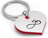 Akyol - infinity sleutelhanger hartvorm - Infinity - vriendschap - love - cadeau - liefde - vriend/ vriendin