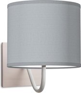 Home Sweet Home wandlamp Bling - wandlamp Beach inclusief lampenkap - lampenkap 20/20/17cm - geschikt voor E27 LED lamp - lichtgrijs