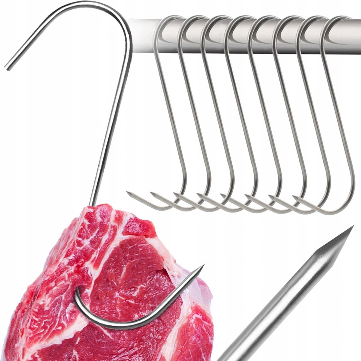 15x Vleeshaak RVS - S Haak - Rookhaak - Vleeshaken voor ophangen - Set van 15 Stuks - Stainless Steel - 150 mm