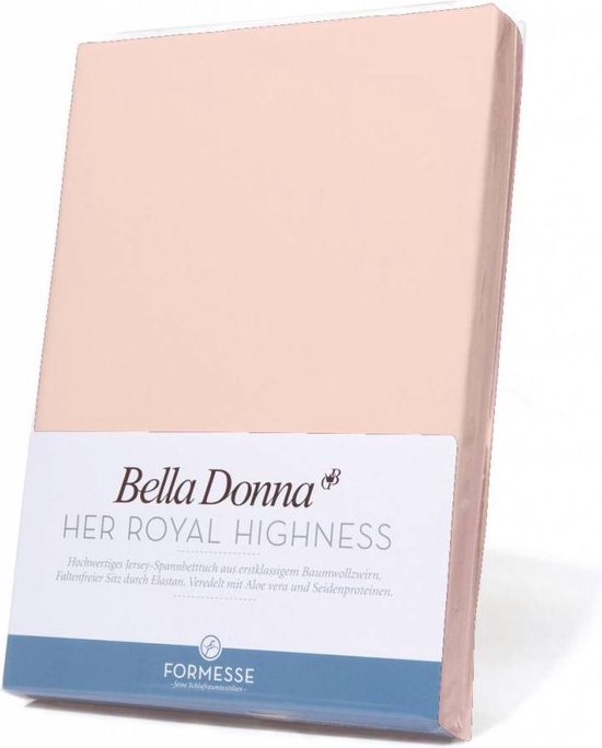 Bella Donna Lits-Jumeaux Hoeslaken Jersey - roze-0566 180/200-200/220