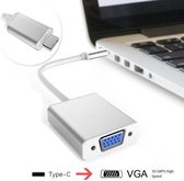 DrPhone - USB 3.1 Type C - Thunderbolt 3 - USB-C Naar VGA Converter Type C VGA Adapter Kabel - 10 GBPS - Geschikt voor o.a. Ultrabooks / Notebooks / Laptops - Hoge Snelheid - Zilver